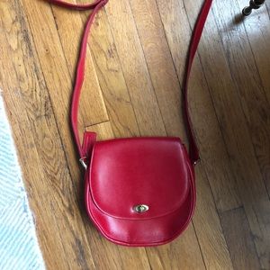 Rare Red Coach 4401 Madison Carlyle Vtg Crossbody